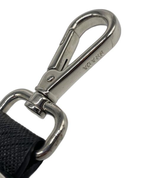 PRADA（プラダ）PRADA (プラダ) サフィアーノレザー キーチェーン ブラックの古着・服飾アイテム