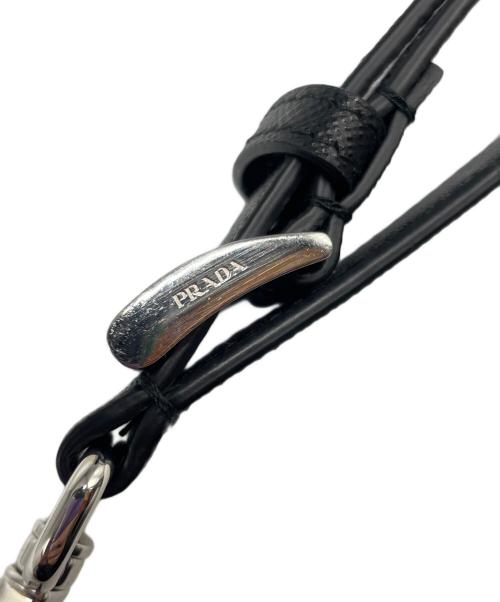 PRADA（プラダ）PRADA (プラダ) サフィアーノレザー キーチェーン ブラックの古着・服飾アイテム