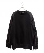 MONCLERモンクレール）の古着「コットン×ナイロン スウェット」｜ブラック