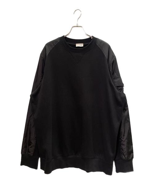MONCLER（モンクレール）MONCLER (モンクレール) コットン×ナイロン スウェット ブラック サイズ:XLの古着・服飾アイテム