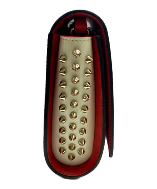 Christian Louboutin（クリスチャン・ルブタン）Christian Louboutin (クリスチャン・ルブタン) ショルダーウォレット 赤×ベージュの古着・服飾アイテム