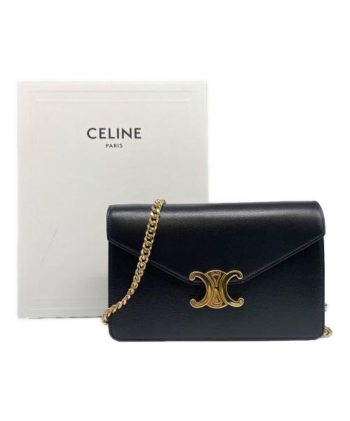CELINE（セリーヌ）CELINE (セリーヌ) チェーンウォレット ブラックの古着・服飾アイテム