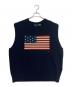 POLO RALPH LAUREN（ポロ・ラルフローレン）の古着「ビッグ フィット フラッグ セーター ベスト」｜ネイビー