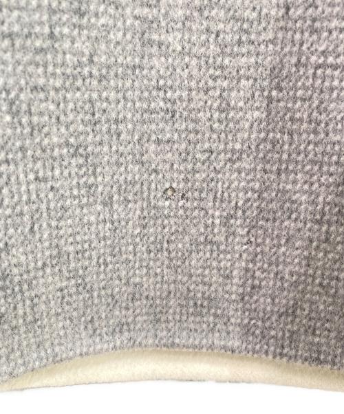 DRAWER（ドゥロワー）DRAWER (ドゥロワー) ノーカラーコート グレー×ホワイト サイズ:38の古着・服飾アイテム