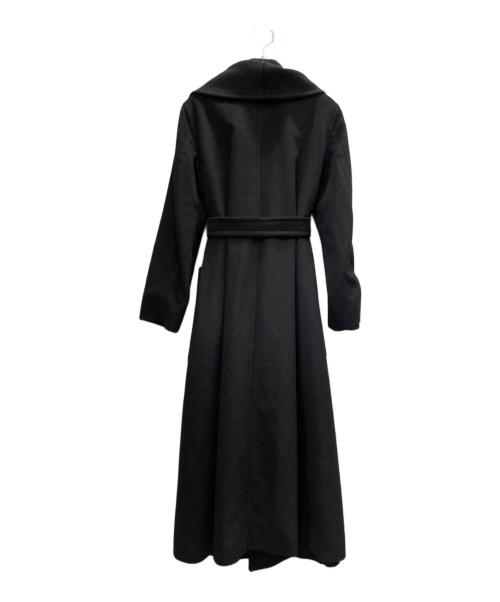 MaxMara（マックスマーラ）MaxMara (マックスマーラ) ベルテッドラップコート ブラック サイズ:38の古着・服飾アイテム