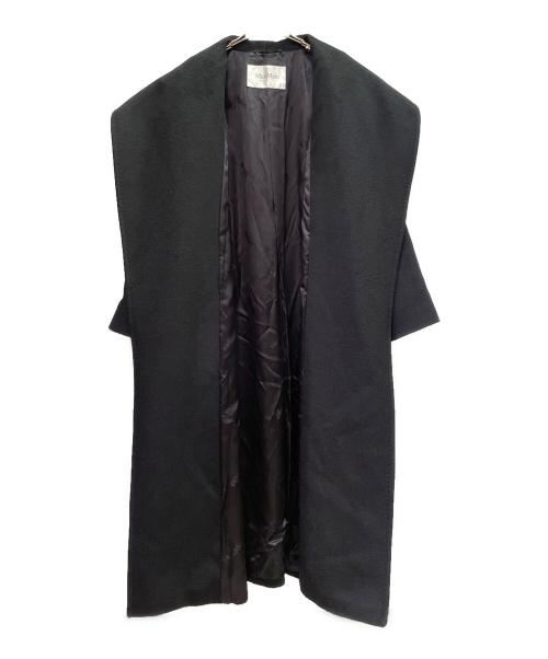 MaxMara（マックスマーラ）MaxMara (マックスマーラ) ベルテッドラップコート ブラック サイズ:38の古着・服飾アイテム