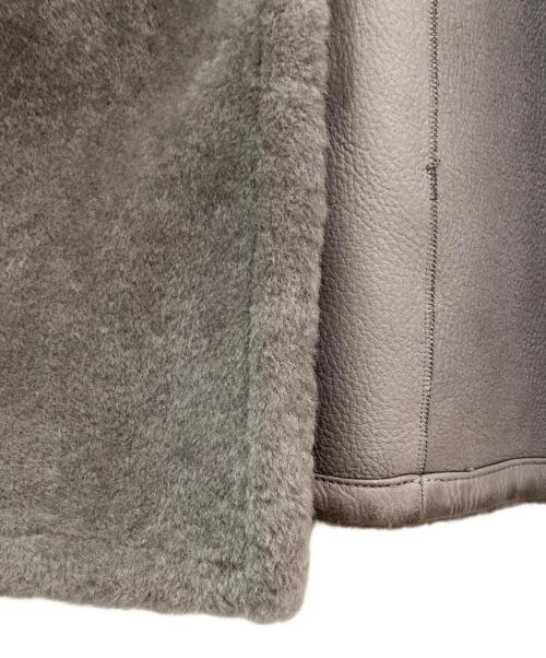 ebure（エブール）ebure (エブール) ムートンコート ライトグレー サイズ:36の古着・服飾アイテム