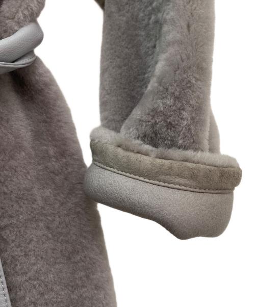 ebure（エブール）ebure (エブール) ムートンコート ライトグレー サイズ:36の古着・服飾アイテム