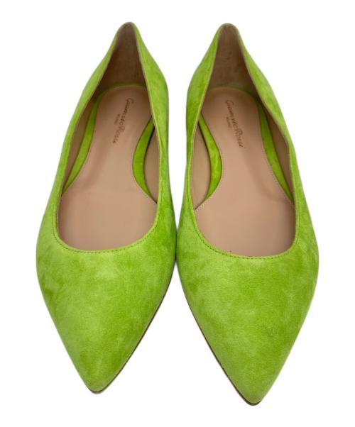 Gianvito Rossi（ジャンヴィト ロッシ）Gianvito Rossi (ジャンヴィト ロッシ) スウェードパンプス グリーン サイズ:37の古着・服飾アイテム