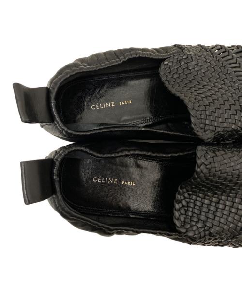 CELINE（セリーヌ）CELINE (セリーヌ) レザーメッシュフラットシューズ ブラック サイズ:36.5の古着・服飾アイテム