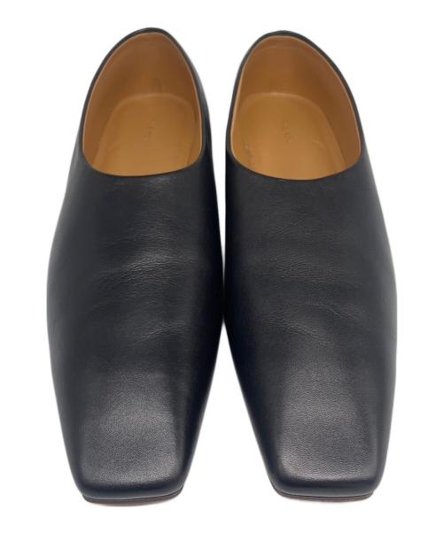 THE ROW（ザ ロウ）THE ROW (ザ ロウ) サドル レザー フラット シューズ ブラック サイズ:37の古着・服飾アイテム