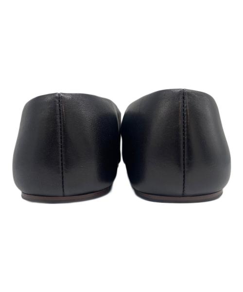 THE ROW（ザ ロウ）THE ROW (ザ ロウ) サドル レザー フラット シューズ ブラック サイズ:37の古着・服飾アイテム