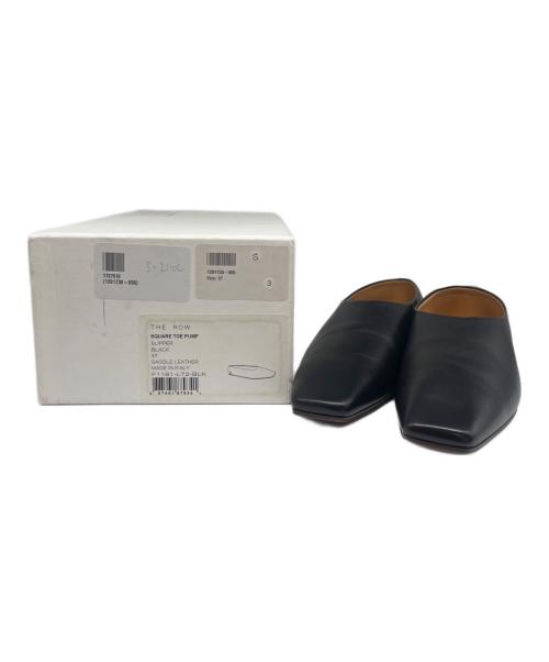 THE ROW（ザ ロウ）THE ROW (ザ ロウ) サドル レザー フラット シューズ ブラック サイズ:37の古着・服飾アイテム
