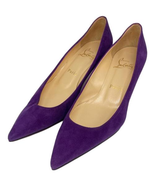 Christian Louboutin（クリスチャン・ルブタン）Christian Louboutin (クリスチャン・ルブタン) スウェードパンプス パープル サイズ:36　1/2の古着・服飾アイテム
