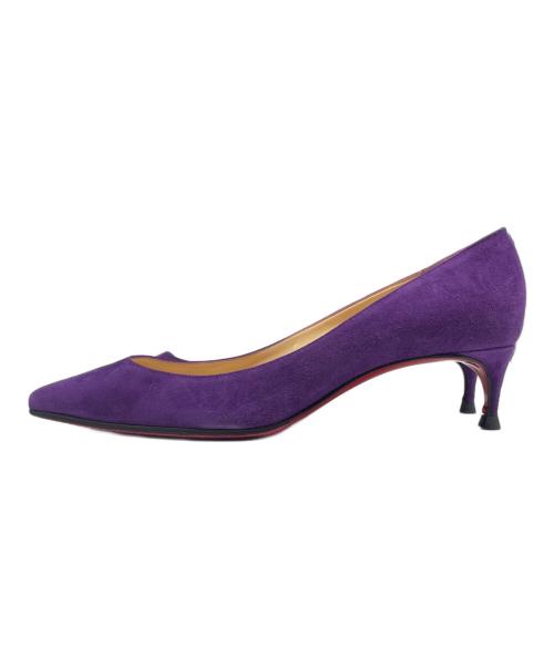 Christian Louboutin（クリスチャン・ルブタン）Christian Louboutin (クリスチャン・ルブタン) スウェードパンプス パープル サイズ:36　1/2の古着・服飾アイテム