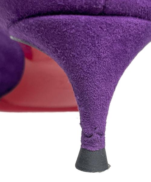 Christian Louboutin（クリスチャン・ルブタン）Christian Louboutin (クリスチャン・ルブタン) スウェードパンプス パープル サイズ:36　1/2の古着・服飾アイテム