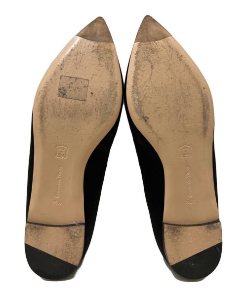 Gianvito Rossi（ジャンヴィト ロッシ）Gianvito Rossi (ジャンヴィト ロッシ) カッティングデザインパンプス ブラック サイズ:36 1/2の古着・服飾アイテム