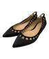 Gianvito Rossi（ジャンヴィト ロッシ）の古着「カッティングデザインパンプス」｜ブラック