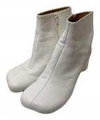 MM6 Maison Margielaエムエムシックスメゾンマルジェラ）の古着「Anatomicスクエアブーツ」｜ホワイト