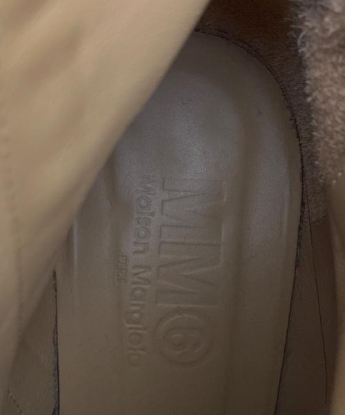 MM6 Maison Margiela（エムエムシックスメゾンマルジェラ）MM6 Maison Margiela (エムエムシックスメゾンマルジェラ) Anatomicスクエアブーツ ホワイト サイズ:37の古着・服飾アイテム