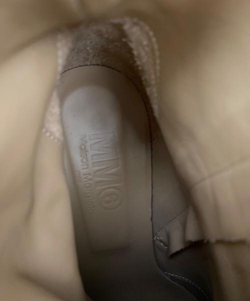 MM6 Maison Margiela（エムエムシックスメゾンマルジェラ）MM6 Maison Margiela (エムエムシックスメゾンマルジェラ) Anatomicスクエアブーツ ホワイト サイズ:37の古着・服飾アイテム