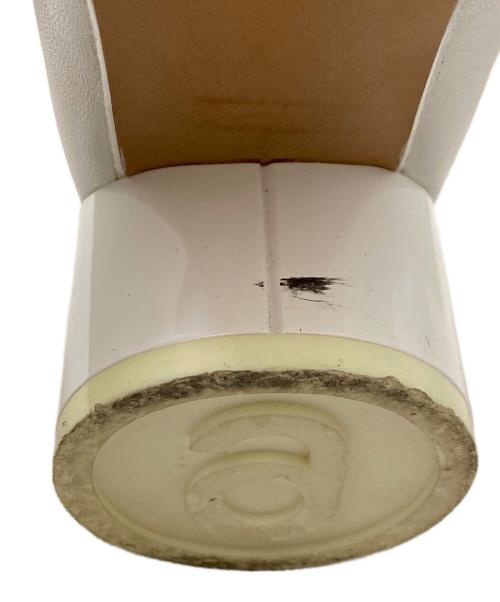 MM6 Maison Margiela（エムエムシックスメゾンマルジェラ）MM6 Maison Margiela (エムエムシックスメゾンマルジェラ) Anatomicスクエアブーツ ホワイト サイズ:37の古着・服飾アイテム