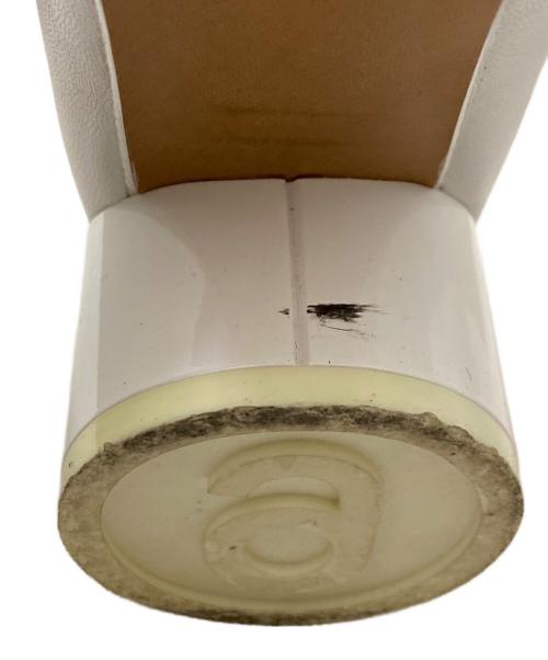 MM6 Maison Margiela（エムエムシックスメゾンマルジェラ）MM6 Maison Margiela (エムエムシックスメゾンマルジェラ) Anatomicスクエアブーツ ホワイト サイズ:37の古着・服飾アイテム