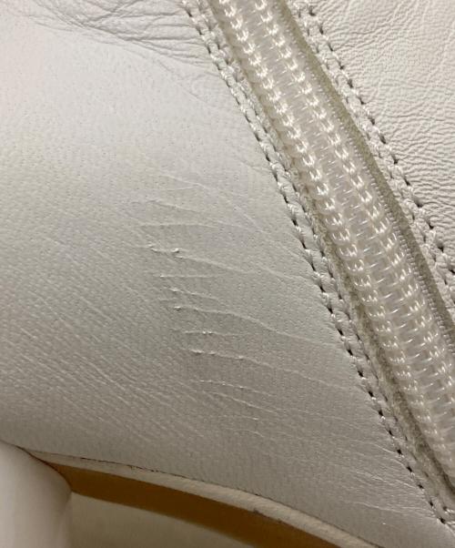 MM6 Maison Margiela（エムエムシックスメゾンマルジェラ）MM6 Maison Margiela (エムエムシックスメゾンマルジェラ) Anatomicスクエアブーツ ホワイト サイズ:37の古着・服飾アイテム