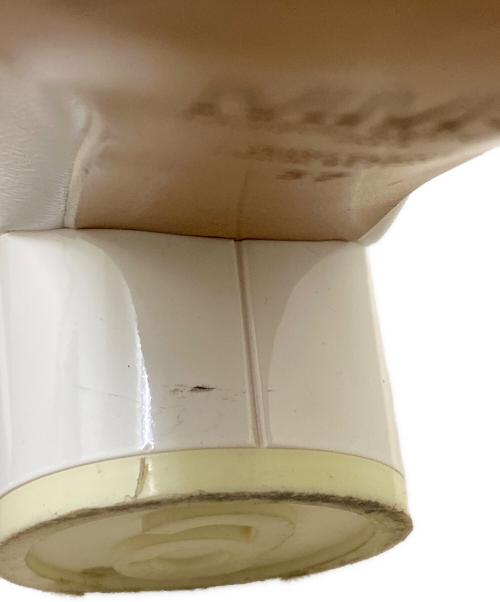 MM6 Maison Margiela（エムエムシックスメゾンマルジェラ）MM6 Maison Margiela (エムエムシックスメゾンマルジェラ) Anatomicスクエアブーツ ホワイト サイズ:37の古着・服飾アイテム