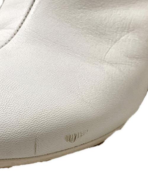 MM6 Maison Margiela（エムエムシックスメゾンマルジェラ）MM6 Maison Margiela (エムエムシックスメゾンマルジェラ) Anatomicスクエアブーツ ホワイト サイズ:37の古着・服飾アイテム