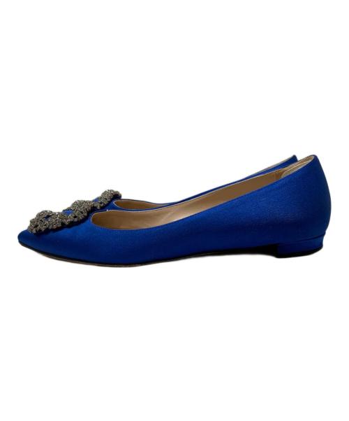 Manolo Blahnik（マノロブラニク）Manolo Blahnik (マノロブラニク) ビジューパンプス ブルー サイズ:37の古着・服飾アイテム