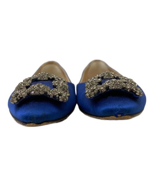 Manolo Blahnik（マノロブラニク）Manolo Blahnik (マノロブラニク) ビジューパンプス ブルー サイズ:37の古着・服飾アイテム