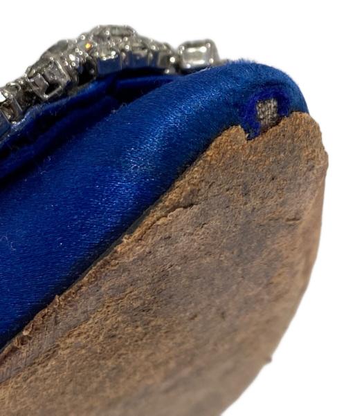 Manolo Blahnik（マノロブラニク）Manolo Blahnik (マノロブラニク) ビジューパンプス ブルー サイズ:37の古着・服飾アイテム