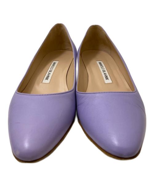 Manolo Blahnik（マノロブラニク）Manolo Blahnik (マノロブラニク) レザーパンプス ラベンダー サイズ:36 1/2の古着・服飾アイテム