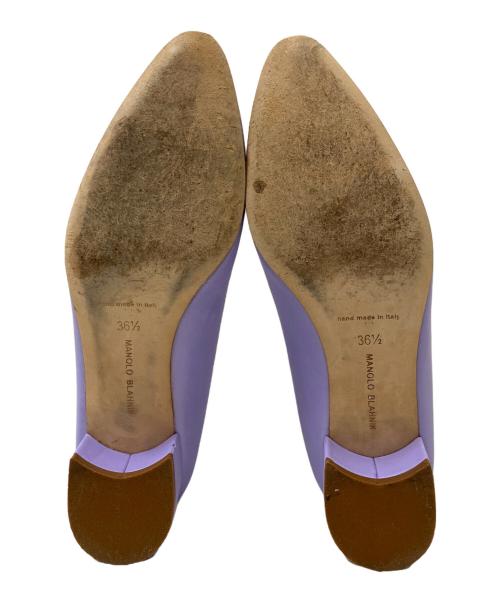 Manolo Blahnik（マノロブラニク）Manolo Blahnik (マノロブラニク) レザーパンプス ラベンダー サイズ:36 1/2の古着・服飾アイテム