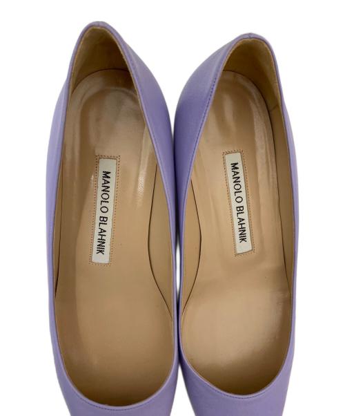 Manolo Blahnik（マノロブラニク）Manolo Blahnik (マノロブラニク) レザーパンプス ラベンダー サイズ:36 1/2の古着・服飾アイテム