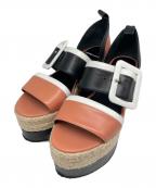 PIERRE HARDYピエールアルディ）の古着「ウェッジソール サンダル」｜ブラック×ピンク