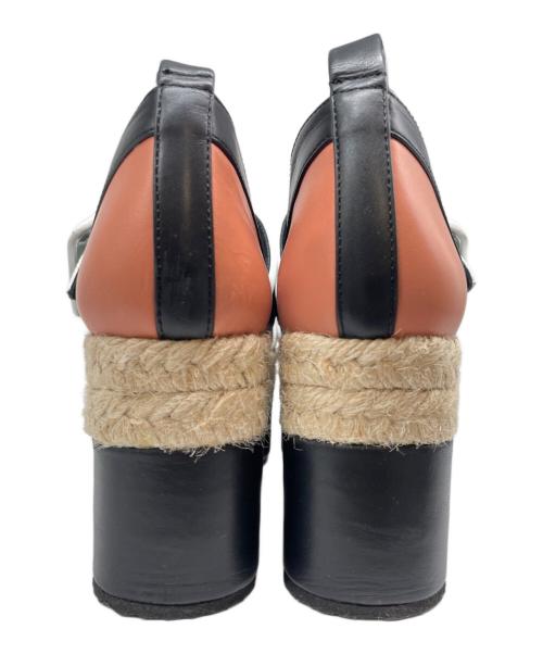 PIERRE HARDY（ピエールアルディ）PIERRE HARDY (ピエールアルディ) ウェッジソール サンダル ブラック×ピンク サイズ:36の古着・服飾アイテム