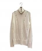 FenG CHen WANGフェンチェンワン）の古着「カシミヤ 長袖デザインニット」｜ベージュ