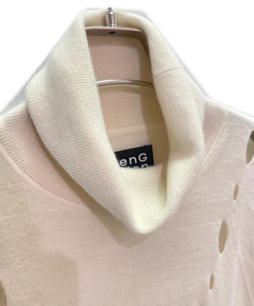 FenG CHen WANG（フェンチェンワン）FenG CHen WANG (フェンチェンワン) カシミヤ 長袖デザインニット ベージュ サイズ:Ｓの古着・服飾アイテム