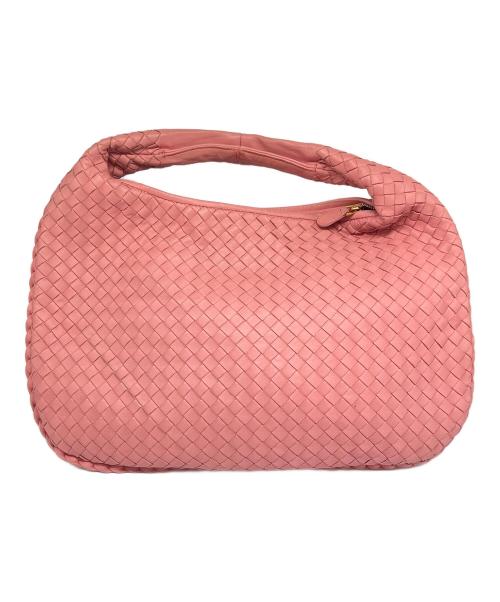 BOTTEGA VENETA（ボッテガベネタ）BOTTEGA VENETA (ボッテガベネタ) イントレチャート レザー ホーボー ワンショルダーバッグ ピンクの古着・服飾アイテム