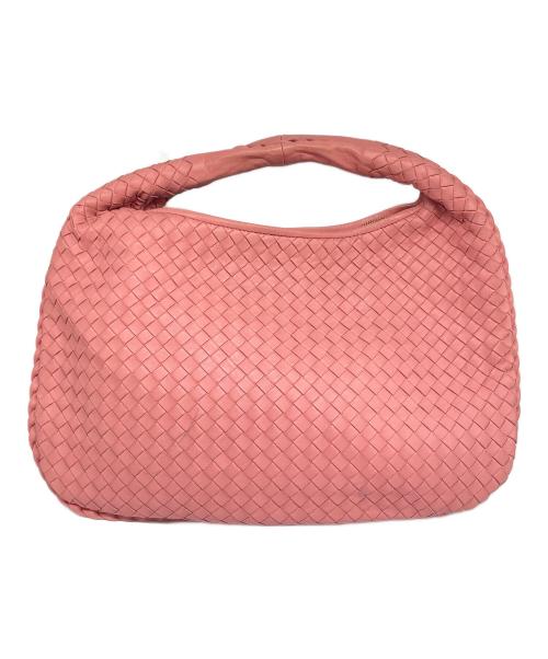 BOTTEGA VENETA（ボッテガベネタ）BOTTEGA VENETA (ボッテガベネタ) イントレチャート レザー ホーボー ワンショルダーバッグ ピンクの古着・服飾アイテム