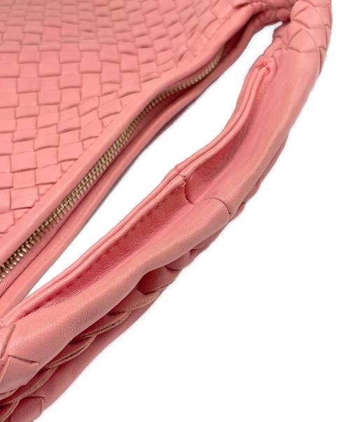 BOTTEGA VENETA（ボッテガベネタ）BOTTEGA VENETA (ボッテガベネタ) イントレチャート レザー ホーボー ワンショルダーバッグ ピンクの古着・服飾アイテム
