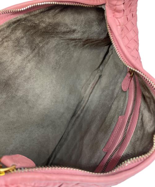 BOTTEGA VENETA（ボッテガベネタ）BOTTEGA VENETA (ボッテガベネタ) イントレチャート レザー ホーボー ワンショルダーバッグ ピンクの古着・服飾アイテム