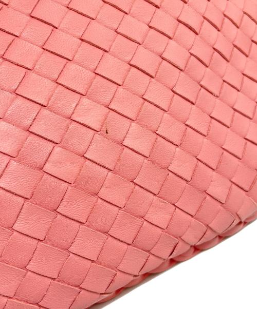 BOTTEGA VENETA（ボッテガベネタ）BOTTEGA VENETA (ボッテガベネタ) イントレチャート レザー ホーボー ワンショルダーバッグ ピンクの古着・服飾アイテム