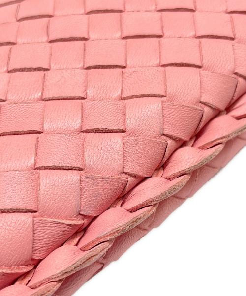 BOTTEGA VENETA（ボッテガベネタ）BOTTEGA VENETA (ボッテガベネタ) イントレチャート レザー ホーボー ワンショルダーバッグ ピンクの古着・服飾アイテム