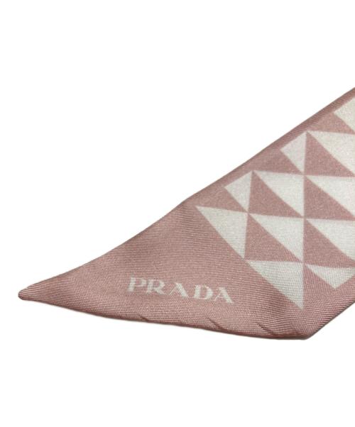 PRADA（プラダ）PRADA (プラダ) ツイリースカーフ ピンクの古着・服飾アイテム