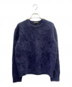 DRAWERドゥロワー）の古着「カシミアファークルーネックニット」｜ネイビー