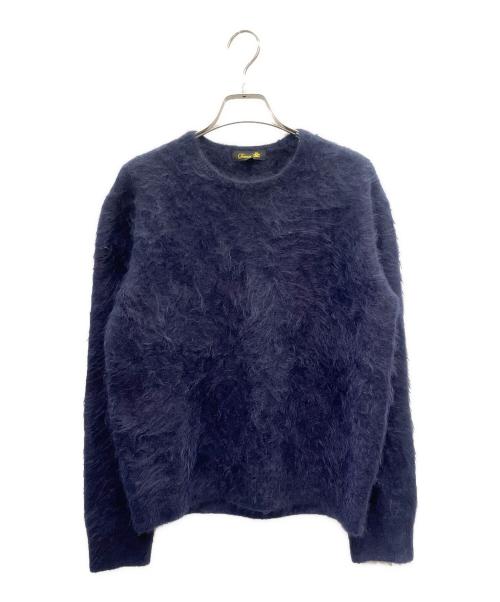 DRAWER（ドゥロワー）DRAWER (ドゥロワー) カシミアファークルーネックニット ネイビー サイズ:1の古着・服飾アイテム