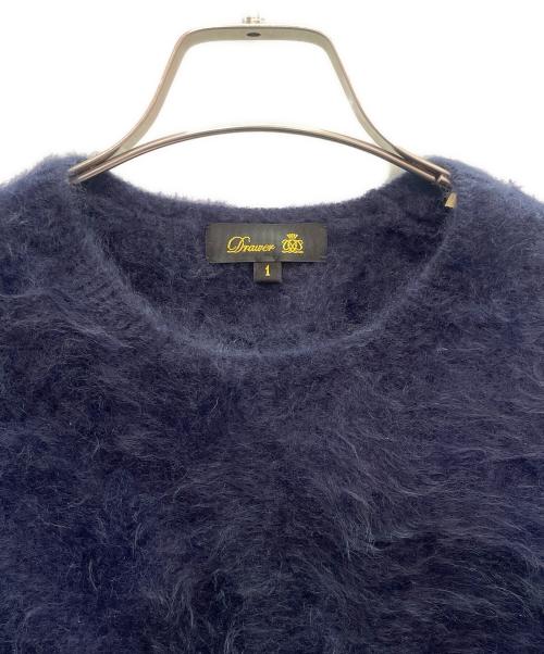 DRAWER（ドゥロワー）DRAWER (ドゥロワー) カシミアファークルーネックニット ネイビー サイズ:1の古着・服飾アイテム